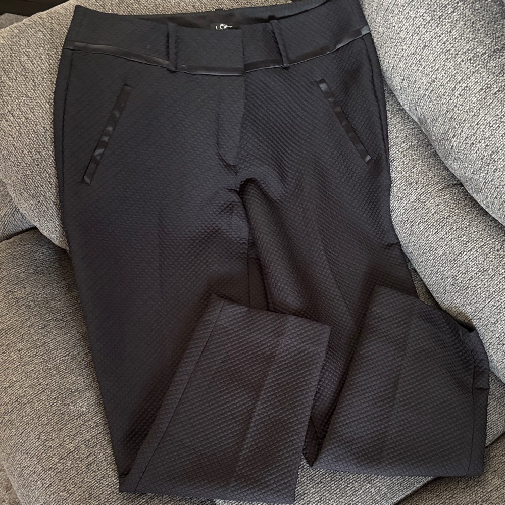 LOFT Black Textured Trousers